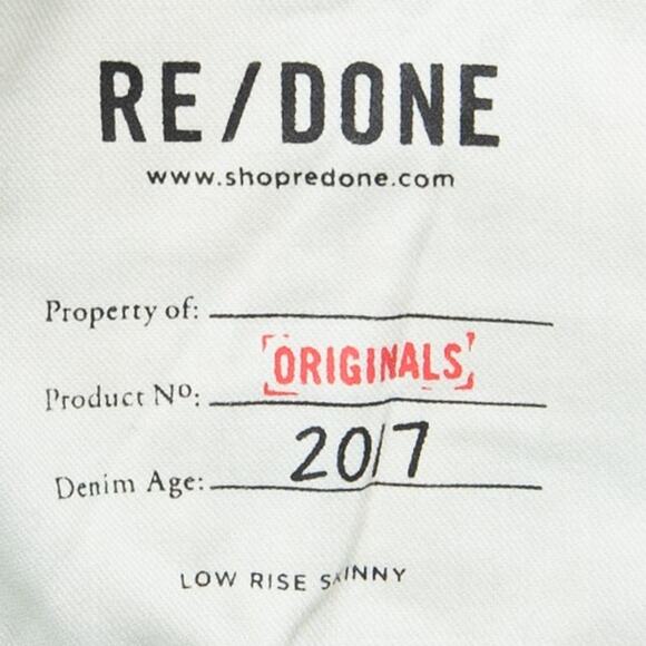 Revolve Re/Done Originals Low Rise Light Repair Skinny Size 29 - Picture 10 of 15